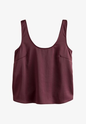 Next, REGULAR FIT - SATIN SCOOP NECK CAMI TOP - Bluse - burgundy