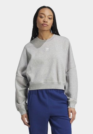 adidas Originals ESSENTIALS CREW FLEECE - Sweatshirt - medium grey heather