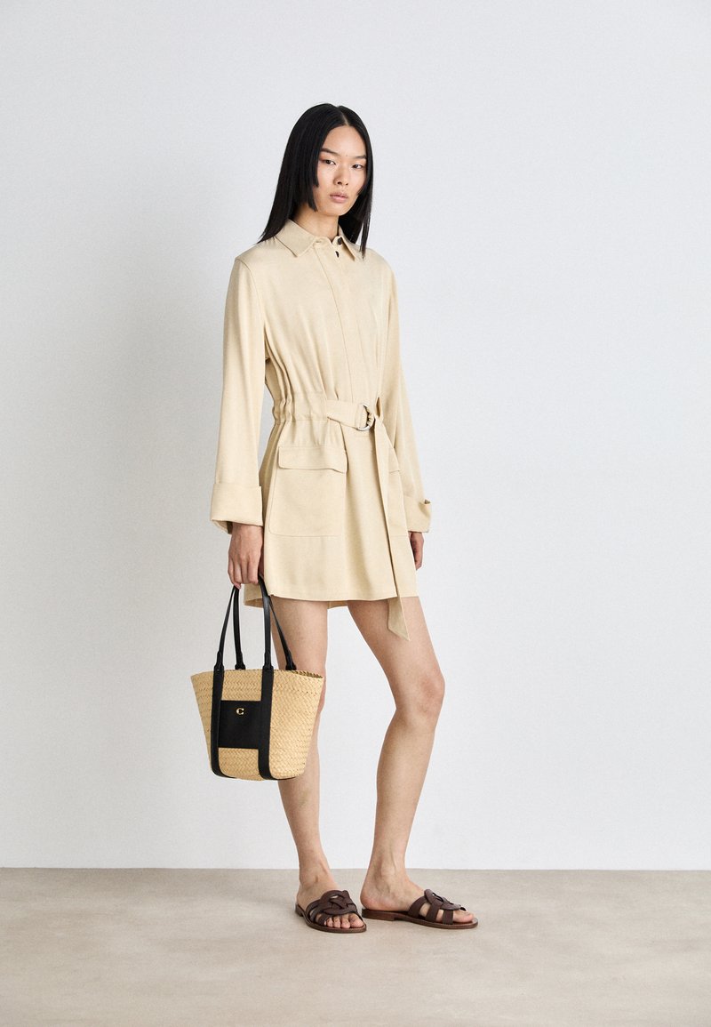 Tommy Hilfiger FLUID UTILITY SHORT DRESS - Shirt dress - country ivory/red  - Zalando.co.uk
