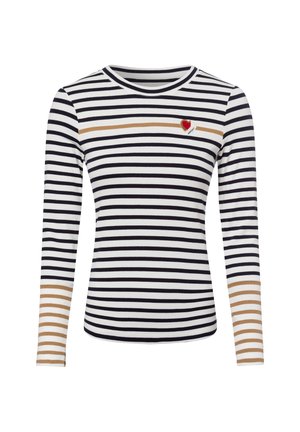 Long sleeved top - weiß schwarz