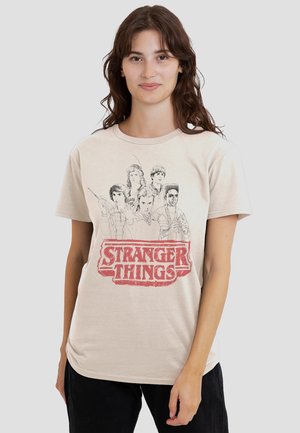 STRANGER THINGS SKETCH GROUP LOGO - Print T-shirt - off-white