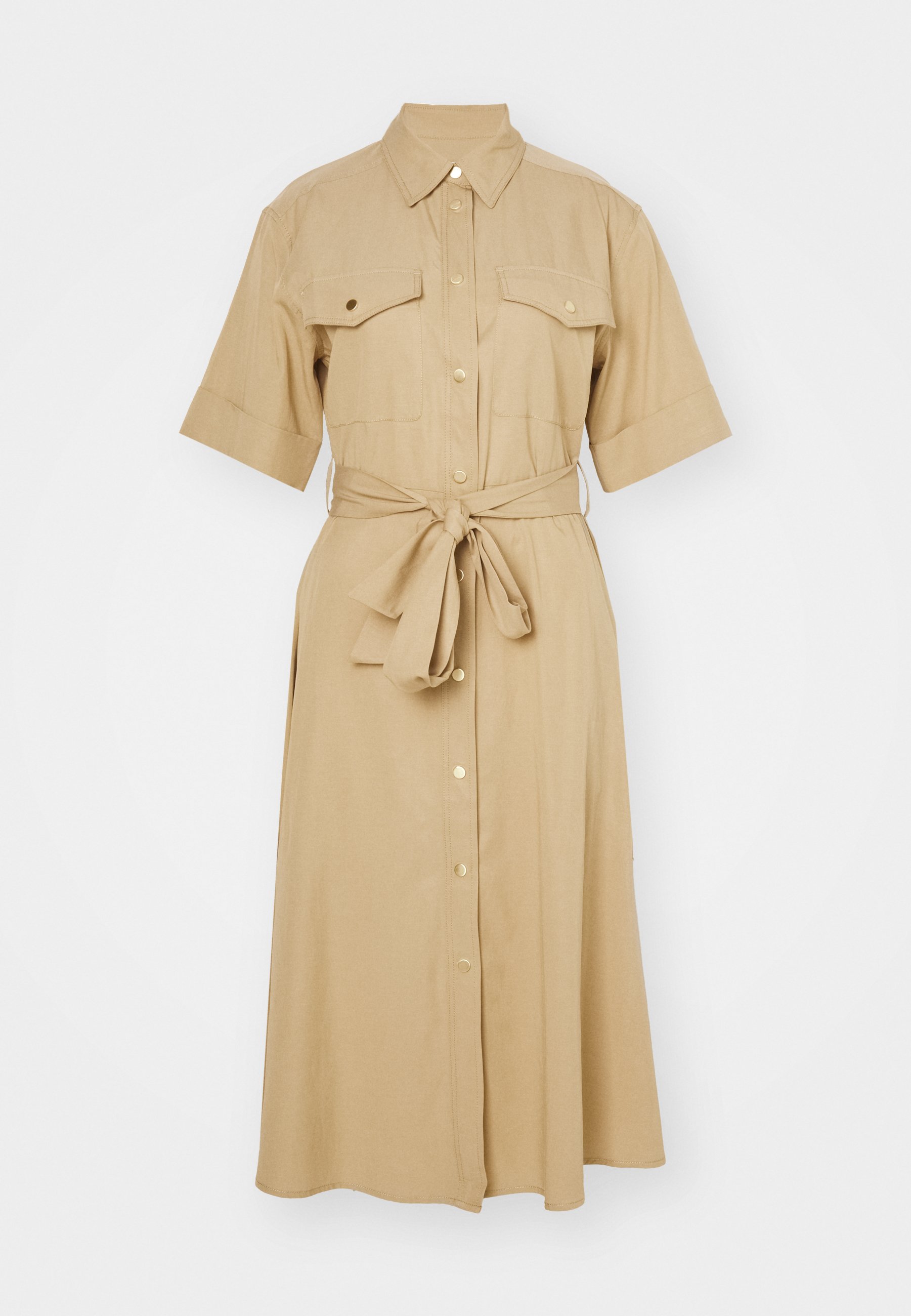GANT REG UTILITY SHIRT DRESS - Košilové šaty - dark khaki
