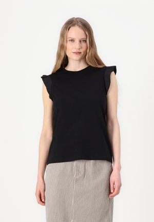 RUFFLES - Top - black