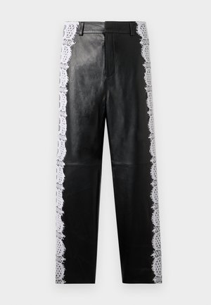 Les Benjamins Pantalon en cuir - black