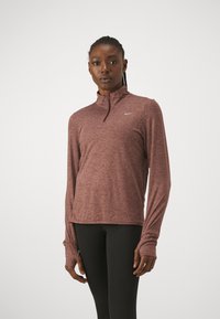 Nike Performance SWIFT - Top dugih rukava - burgundy crush/smokey mauve/silver