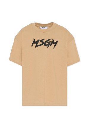 A MANICA CORTA - T-shirt con stampa - beige