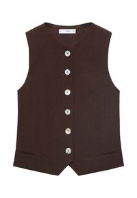 WITH BUTTONS - Väst - brown