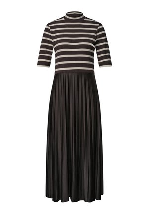Street One, MIDIKLEID MIT PLISSÉEROCK UND STREIFEN - Robe de jour - black coffee