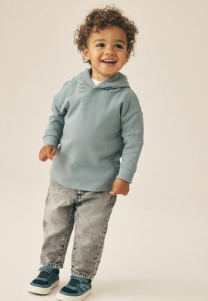Next, REGULAR FIT - LONG SLEEVE HOODIE - Pulóver - mineral grey dino spike
