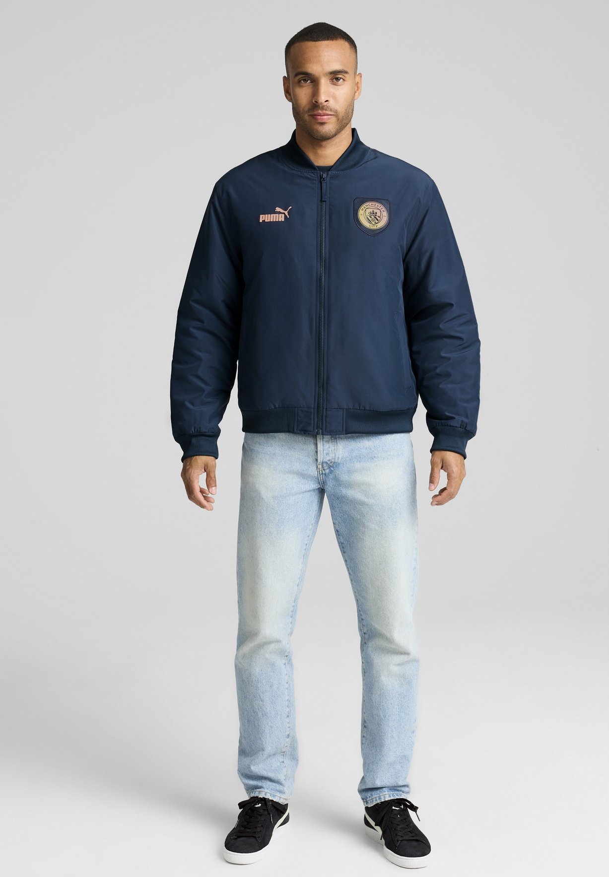Puma MANCHESTER CITY NG - Bomber Jacket - marine blue/blue - Zalando