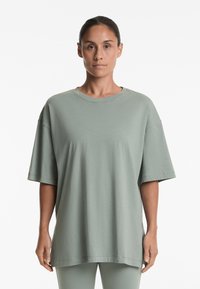 OYSHO SHORT SLEEVE - Jednoduché tričko - mottled grey