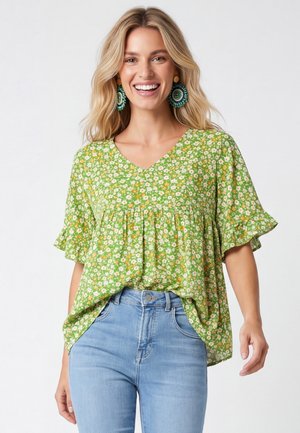 usha, Blouse - green