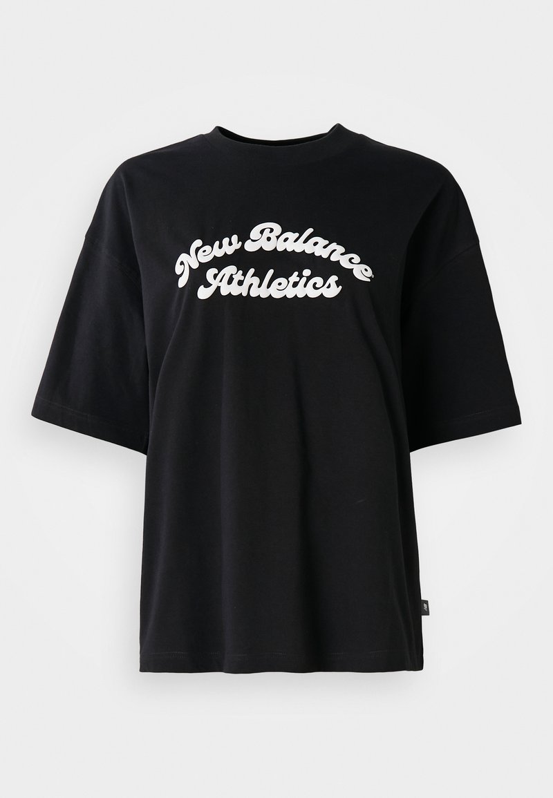 New Balance T-shirt print zwart