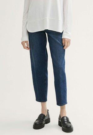 TOM TAILOR BARREL LEG - Mom Jeans - dark stone wash denim