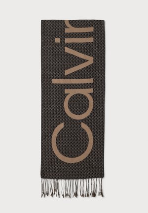 EMBLEM BOLD LOGO FRINGE WOVEN SCARF UNISEX - Sjal / Tørklæder - black