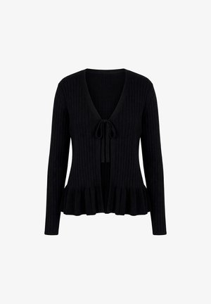 MIAMODA, VOLANTS - Strickjacke - black