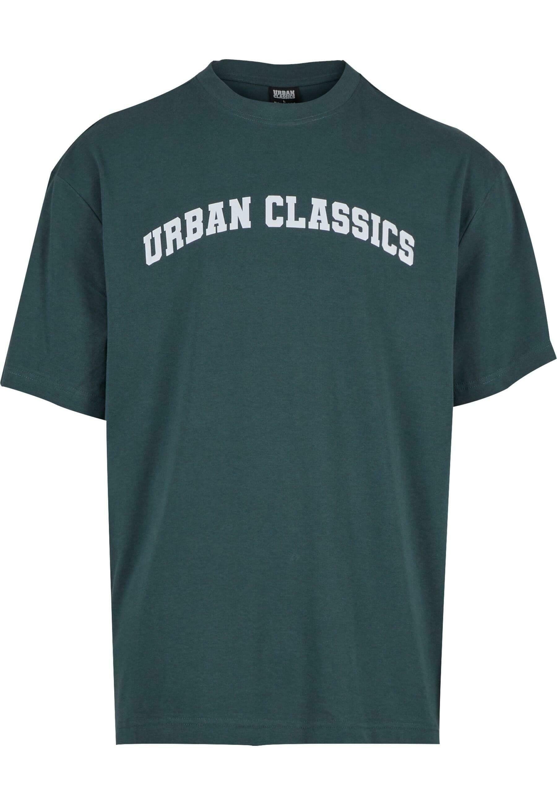 Urban Classics Herren T-Shirt College Print – Oversize, 100% Baumwolle, Mit Logo