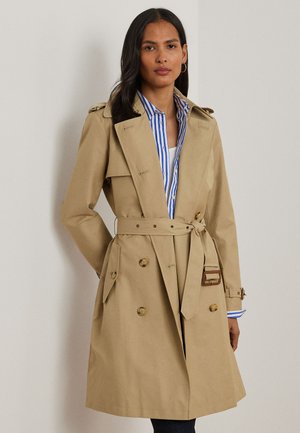 Lauren Ralph Lauren DOUBLE BREASTED COTTON BLEND TRENCH COAT - Trenci - birch tan