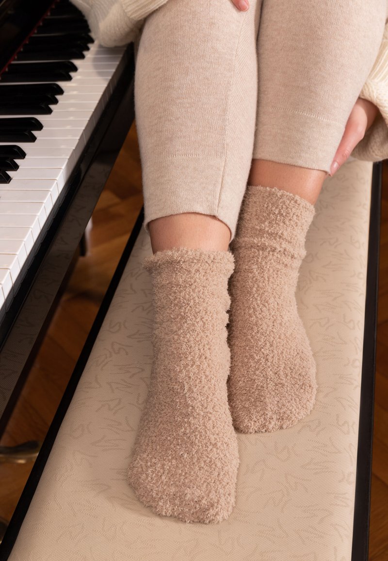 camano - ONLINE COSY SOCKS 4 PACK - Sukat - taupe, Suurenna