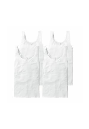 Schiesser, DAMEN TRÄGERTOPS, TOPS MIT STICKEREI 4 pack - Undershirt - weiß