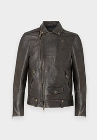 EXCLUSIVE MILO BIKER - Casaco de couro - vintage black