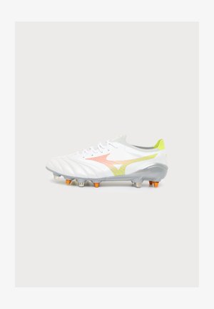 Mizuno, MORELIA NEO ELITE MIX UNISEX - Scarpe da calcio per terreni duri - white/lava orange/evening primrose