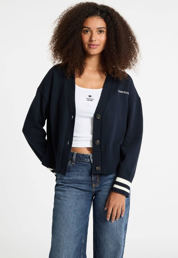 LS VN J EMB CARDI - Strickjacke - blau