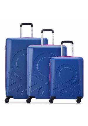 UNITED COLORS OF BENETTON 4-ROLLEN KOFFERSET 3 TLG. - Luggage set - blue