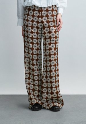 RECOUPE MARGUERITE  - Nohavice - marron/bleu