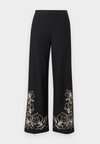 VIPOLLI EMBROIDERED PANTS - Παντελόνι - black beauty/birch