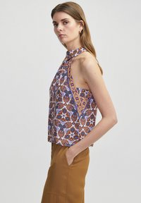 Ipekyol HALTER NECK PATTERNED - Top - tobacco