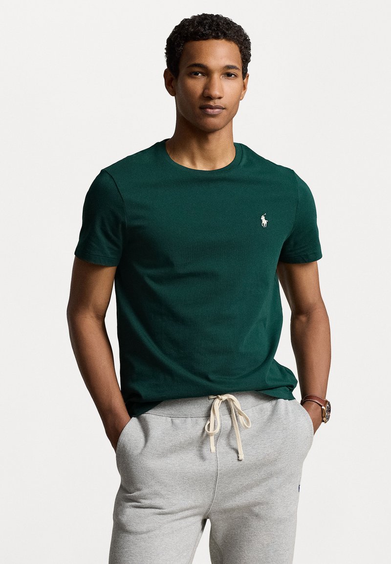 Polo Ralph Lauren - CUSTOM SLIM FIT JERSEY CREWNECK T-SHIRT - T-shirt basique - moss agate, Agrandir