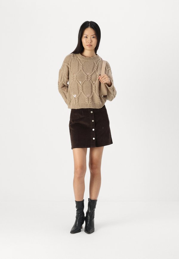 VMETTA SHORT SKATER SKIRT - Mini skirt - chocolate torte3