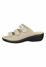 Mules Dr. Brinkmann Chelva Pour Femme – Semelle Compensée, Fermeture Velcro, Doublure Cuir. Confortables Et Tendance.