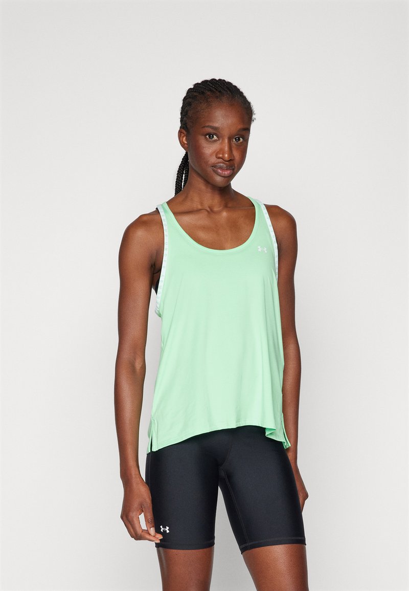 Under Armour KNOCKOUT TANK - Top - matrix green/white