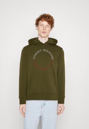 Tommy Hilfiger MONOTYPE ROUNDALL HOODY - Džemperis su gobtuvu - putting green