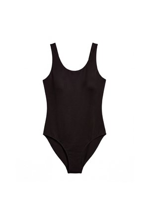 Calvin Klein Swimwear, ICON SHINE SCOOP BACK SWIMSUIT - Бански костюм - black