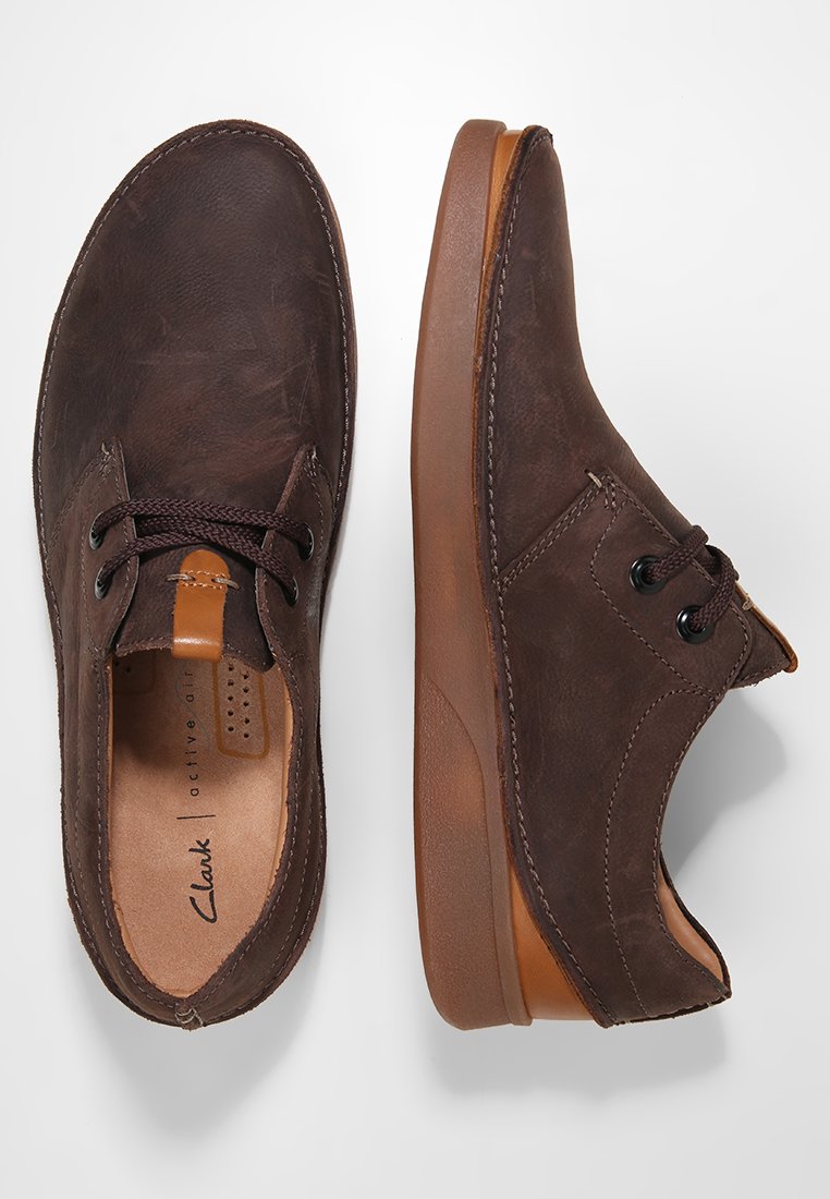 clarks oakland lace dark brown