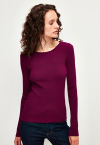 adL BACKLESS LONG SLEEVE - Maglione - damson