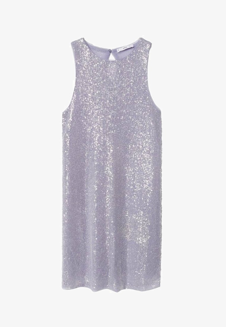mango purple sequin dress Semi-transparent short sequin dress - Women
