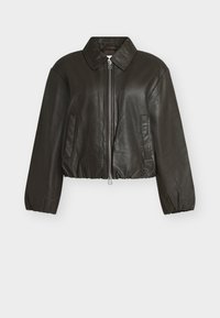 LEATHER JACKETS,SHORT BOMBER - Veste en cuir - black espresso