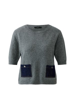 Oui, PULLOVER - Print T-shirt - grey