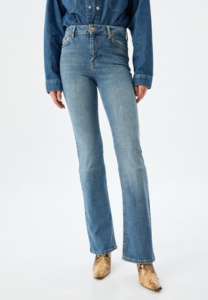 Flared-farkut - blue denim
