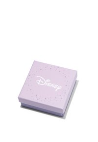 Scatola regalo in cartone viola con superficie liscia, dotata di logo "Disney" bianco e piccoli accenti a forma di stella sulla parte superiore.