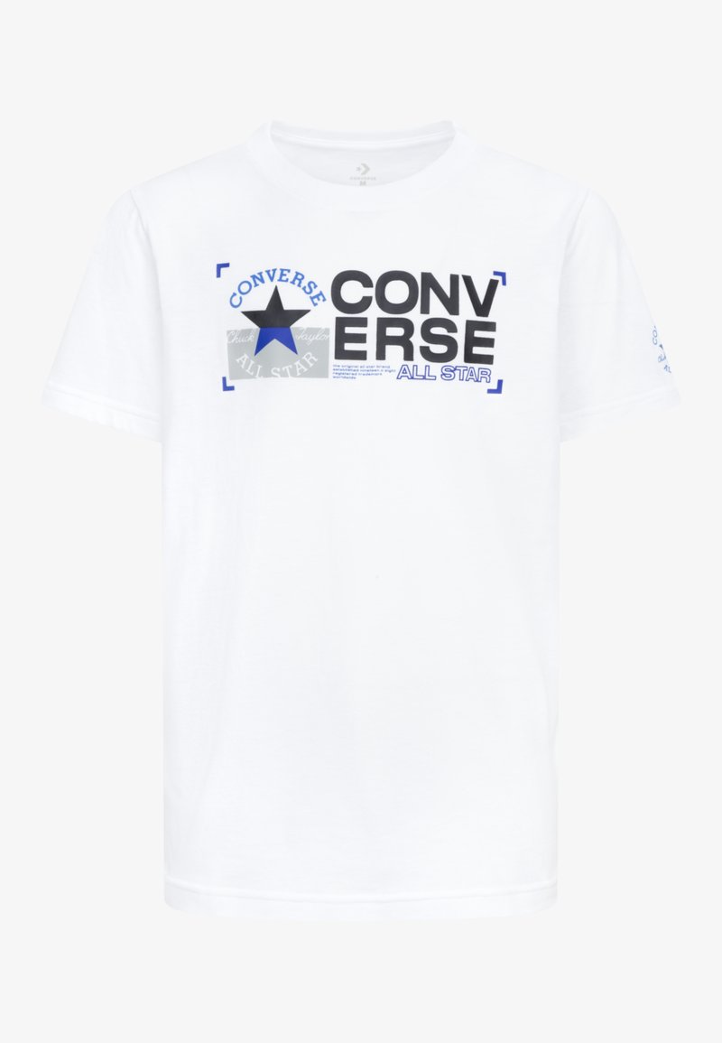Converse UTILITY CHEST LOGO TEE - Camiseta estampada - black/white