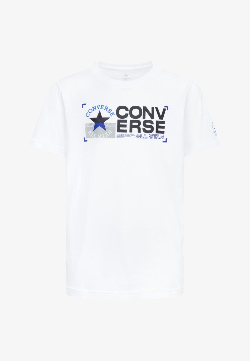 Converse UTILITY CHEST LOGO TEE - Camiseta estampada - black/white