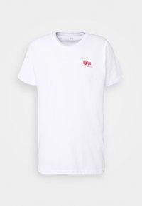 Alpha Industries BACK - Majica kratkih rukava s printom - white/red