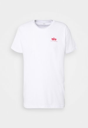 Alpha Industries BACK - Majica kratkih rukava s printom - white/red