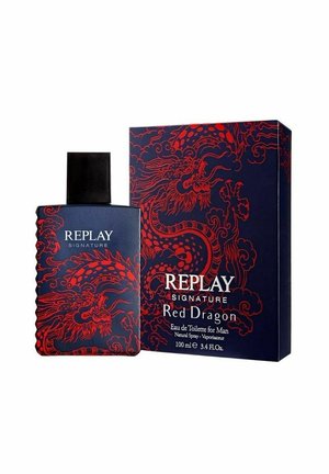 GIFTSET REPLAY SIGNATURE RED DRAGON MAN EDT 100ML + POCHETTE - Eau de toilette - red