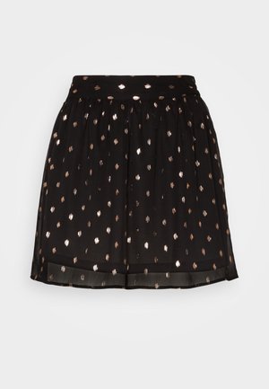 ONLIVY FOIL SKIRT - A-vonalú szoknya - black/rosa gold